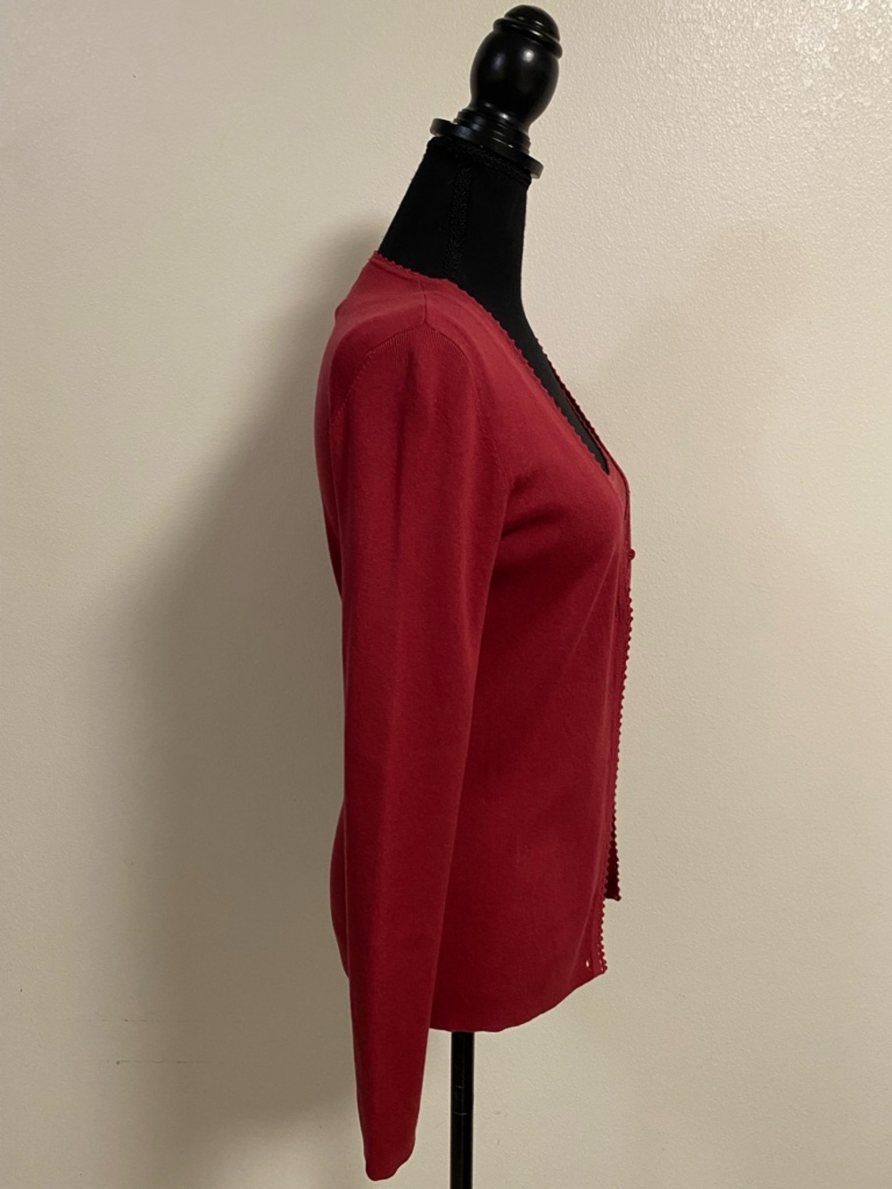 Ann Taylor Cardigan Set Women's Size XS Red Knit Cardigan & Tank Set Silk Blend - Picture 8 of 16